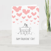 Carte Happy Valentine's Day Couple Lovers Hearts (Devant)