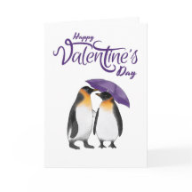 Happy Valentine's Day Cute Penguins