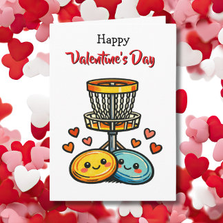 Carte Happy Valentine's Day | Disc Golf Themed