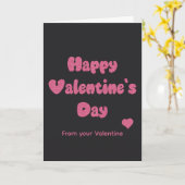 Carte Happy Valentine's Day Glitter (Fleur jaune)