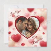 Carte Happy Valentine's Day | Heart Personalized Photo (Dos)
