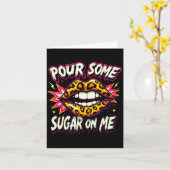 Carte Happy Valentine's Day Retro Leopard Lips Ur Some S (Fleur jaune)