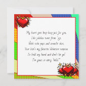 Carte Happy Valentine's Day | Retro Pop Art Vintage (Dos)