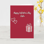 Carte Happy Valentines Day Sister Card (Fleur jaune)