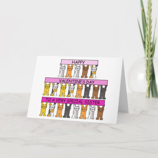 Carte Happy Valentine's Day to Sister (Devant)