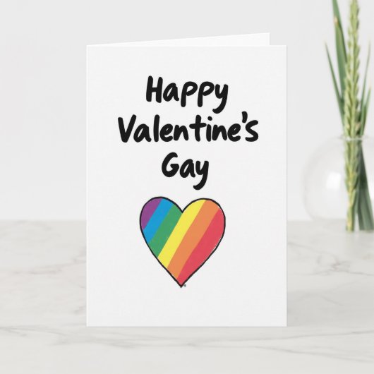 Carte Happy Valentines Gay Card (Devant)