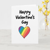 Carte Happy Valentines Gay Card (Fleur jaune)