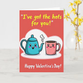Carte Happy Valentines Hots For You Card (Fleur jaune)