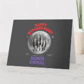 Carte happy witches night demon animal (Devant)