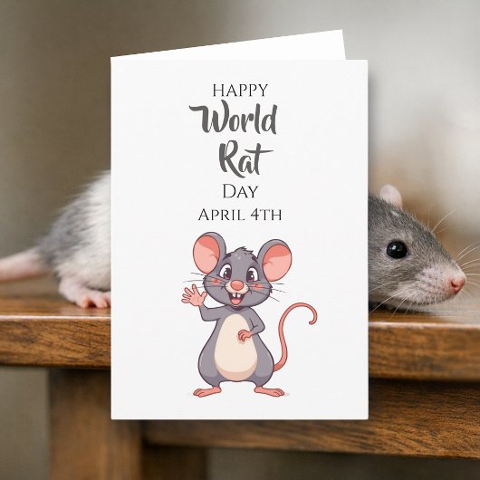 Carte Happy World Rat Day! April 4th
