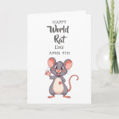 Carte Happy World Rat Day! April 4th (Devant)