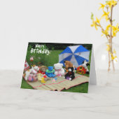 Carte HappyBirthdayPicnic (Fleur jaune)