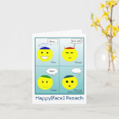Carte Happyface Pesach (Fleur jaune)