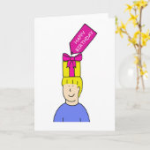 Carte Hapy Birthday Hairstylist (Fleur jaune)