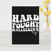 Carte Hard Fought Hallelujah Retro Groovy Jesus (Fleur jaune)