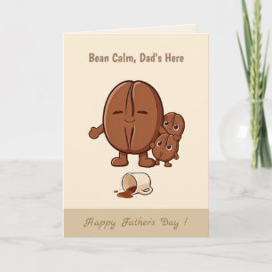Carte Haricot calme mignon café famille Fête des Pères