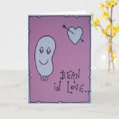 Carte haricot dans l'amour (Fleur jaune)