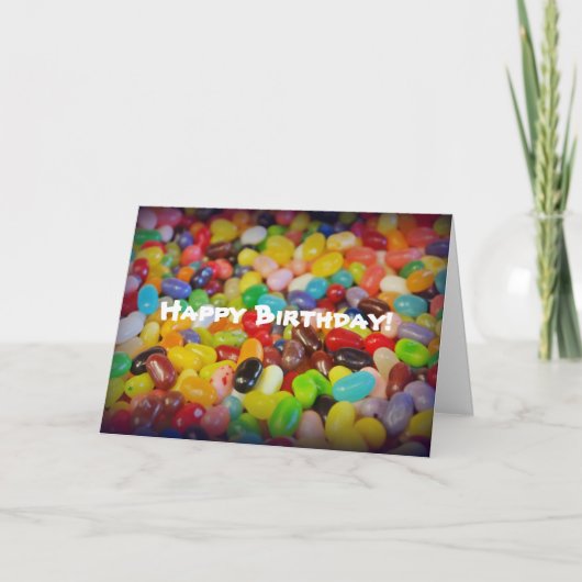 Carte Haricots de gelée colorés Anniversaire (Devant)