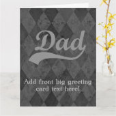 Carte Harlequin Gris Shades Papa Fête des pères (Fleur jaune)