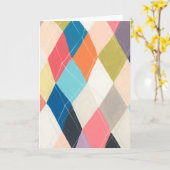 Carte Harlequin Hopscotch - Motif Jacquard (Fleur jaune)