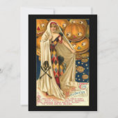 Carte Harlequin Lady Flat Halloween (Devant)