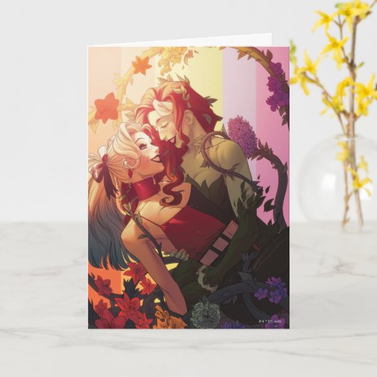 Carte Harley Quinn & Poison Ivy Pride Couverture comique (Fleur jaune)