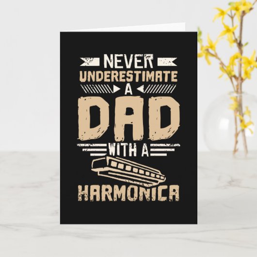 Carte Harmonica Papa (Fleur jaune)