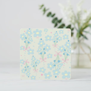 Carte Harmonie bleu et rose doux
