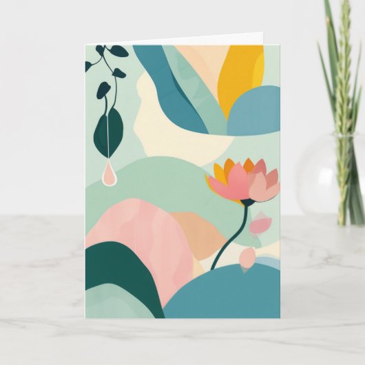 Carte Harmonie de Fleur Abstraite (Devant)