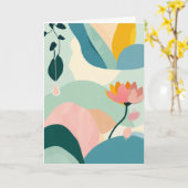Carte Harmonie de Fleur Abstraite (Fleur jaune)