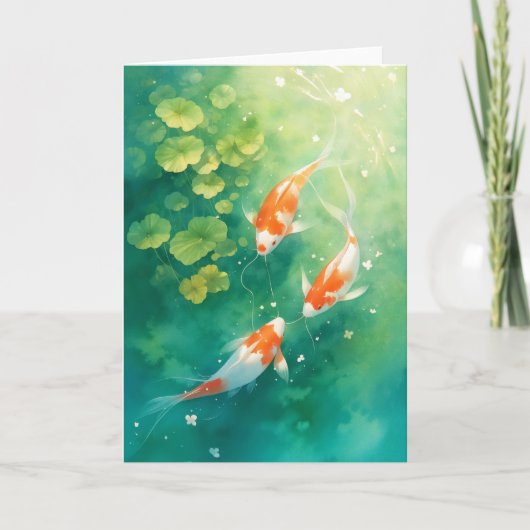 Carte Harmonie des carpes koï dans l'étang (Devant)