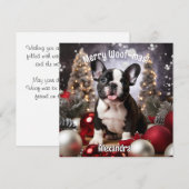 Carte Harmonie festive Frenchie personnalisable (Devant / Derrière)