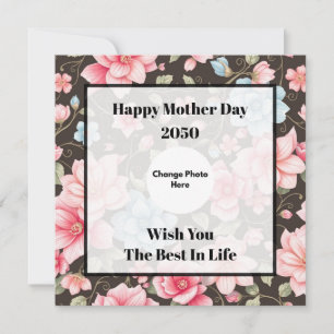 Carte Harmonie Florale Pastel Brun Délice