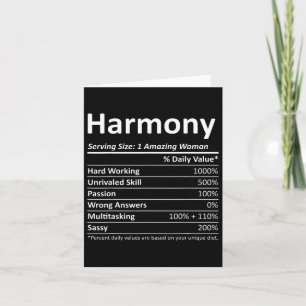 Carte Harmony Nutrition Nom Personnalisé Drôle de Noël