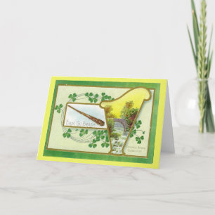 Carte Harpe vintage de la Saint Patrick