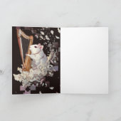 Carte Harpist Rat Greeting Card – Minimal Elegance (Intérieur)
