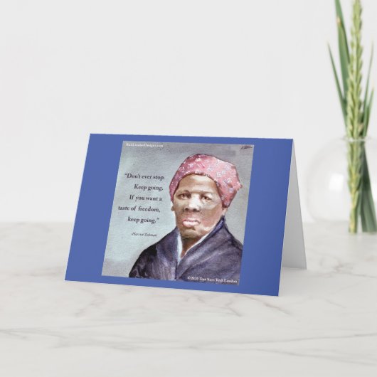 Carte Harriet Tubman & Citation (Devant)