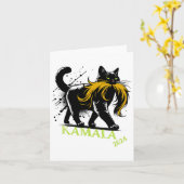 Carte Harris Funny Retro Enfless Chat Lady Président 20 (Fleur jaune)