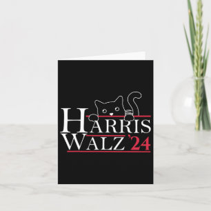 Carte Harris Waltz 2024 Drôle Chat Lady Kamala Harris Ti