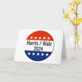 Carte Harris Walz Élection 2024 (Fleur jaune)