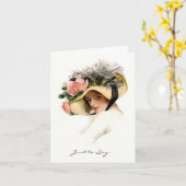 Carte Harrison Fisher "June" (Fleur jaune)