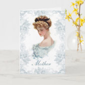 Carte Harrison Fisher Victorian Lady Mothers Day (Fleur jaune)