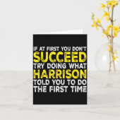 Carte Harrison - If At First You Don't Succeed Try Doing (Fleur jaune)