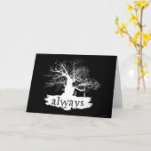 Carte Harry Potter | Always Quote Silhouette (Fleur jaune)