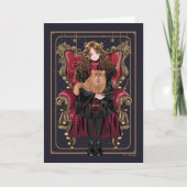 Carte HARRY POTTER™ | Anime Hermione Granger assis (Devant)
