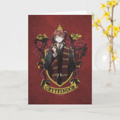 Carte HARRY POTTER™ | Anime Ron Weasley House Crest (Fleur jaune)