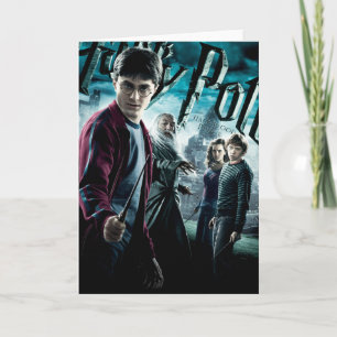Carte Harry Potter avec Dumbledore Ron et Hermione 1