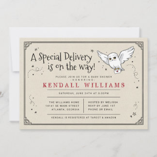 Carte Harry Potter | Baby Shower Livraison Spéciale Hedw