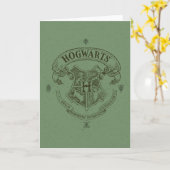 Carte Harry Potter | Blason de Poudlard (Fleur jaune)