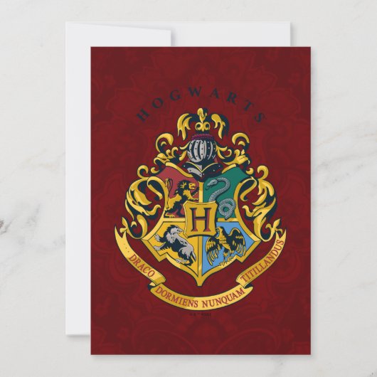 Carte Harry Potter | Blason de Poudlard - Complet (Devant)